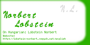 norbert lobstein business card